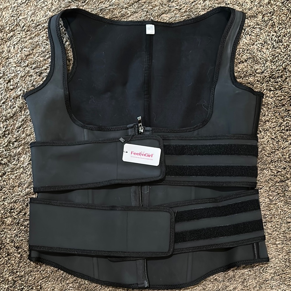 Black Compression Vest with Adjustable Straps